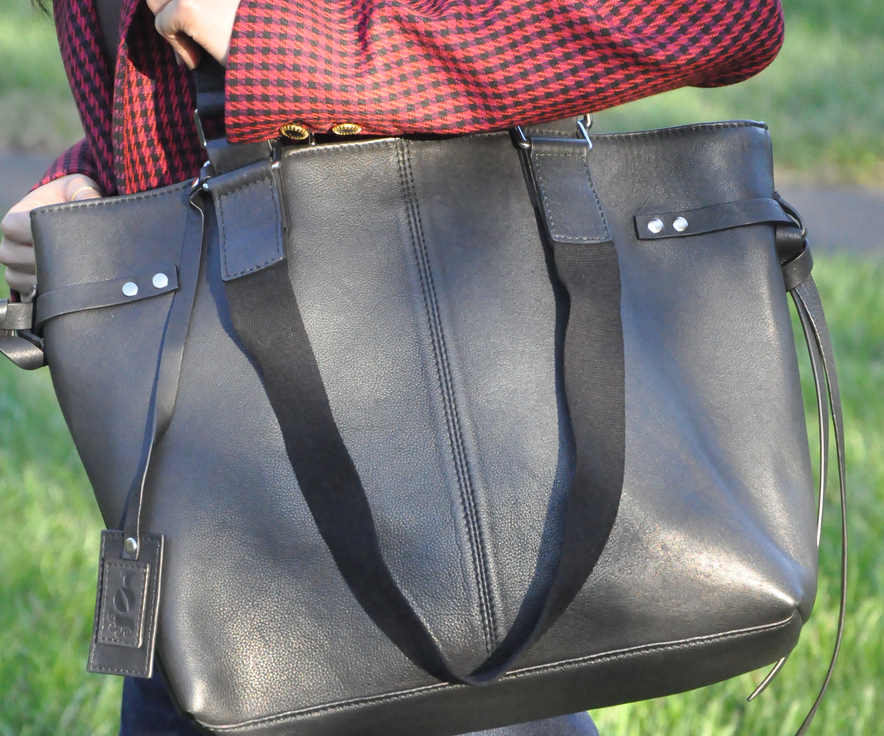 Belted Leather Shoulder Bag